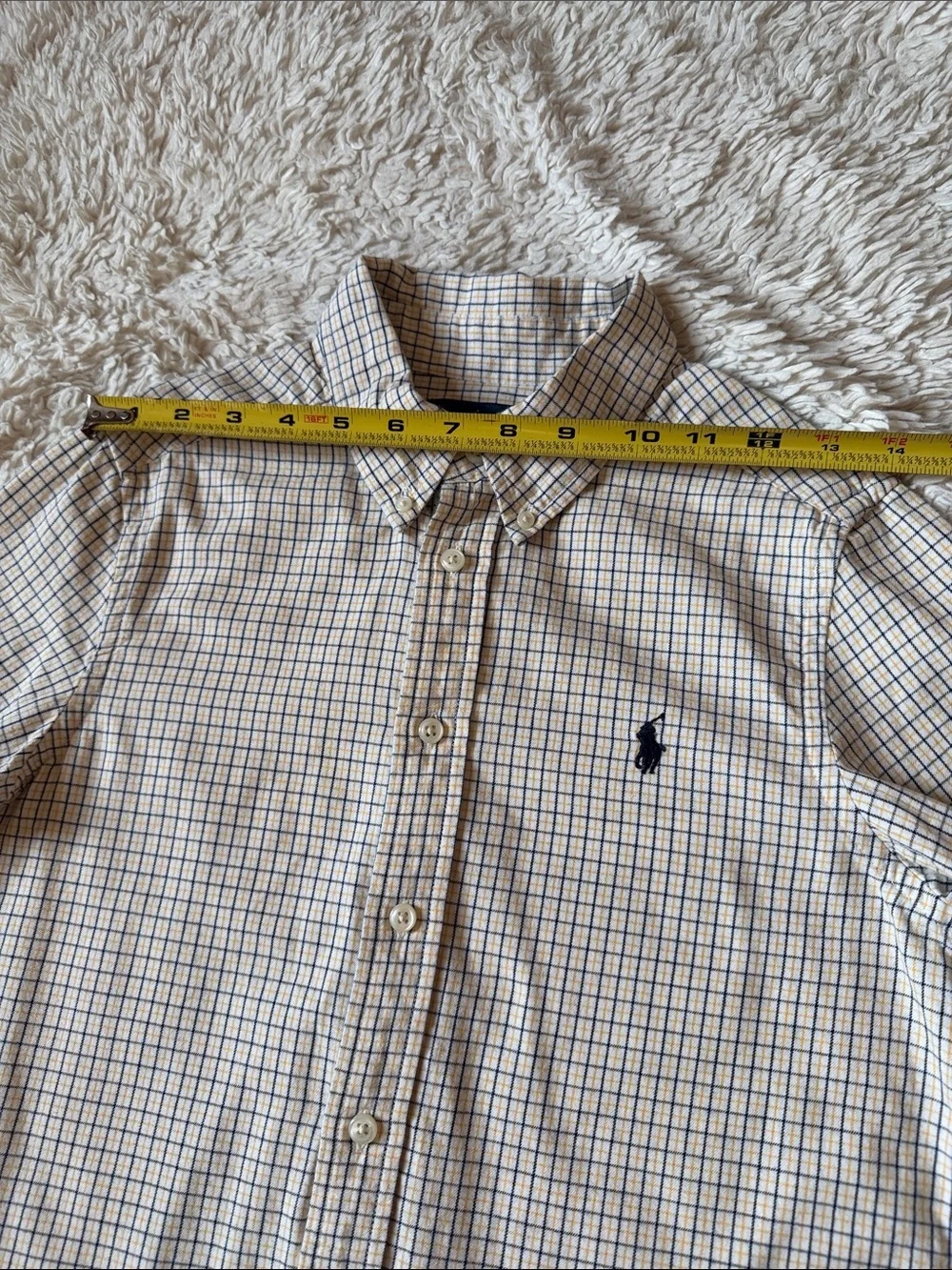 Ralph Lauren Button-Down Plaid Shirt for boy size 10-12